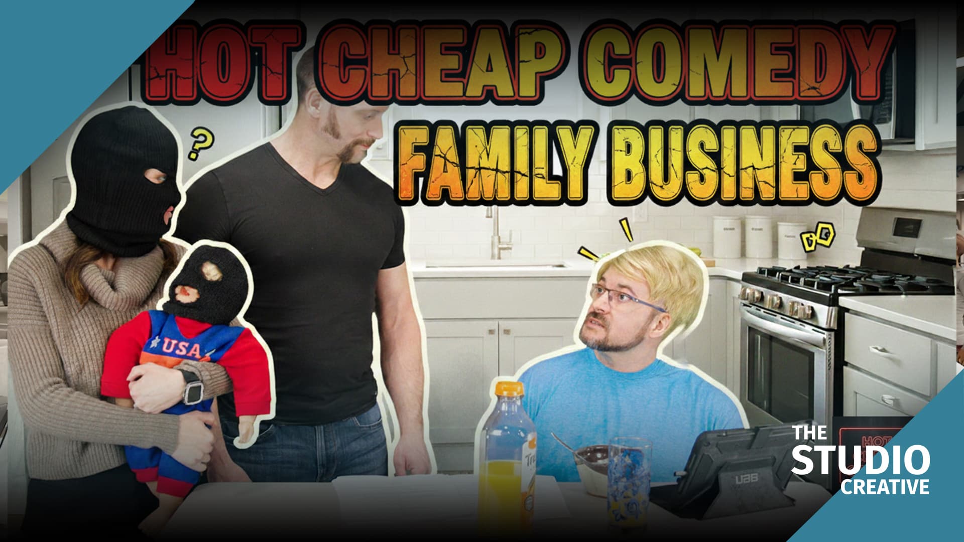 Family Business, Hot Cheap Comedy: video thumbnail, produced by The Studio Creative