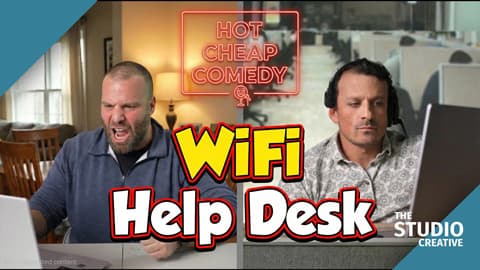 WiFi Help Desk, Hot Cheap Comedy: video thumbnail, produced by The Studio Creative