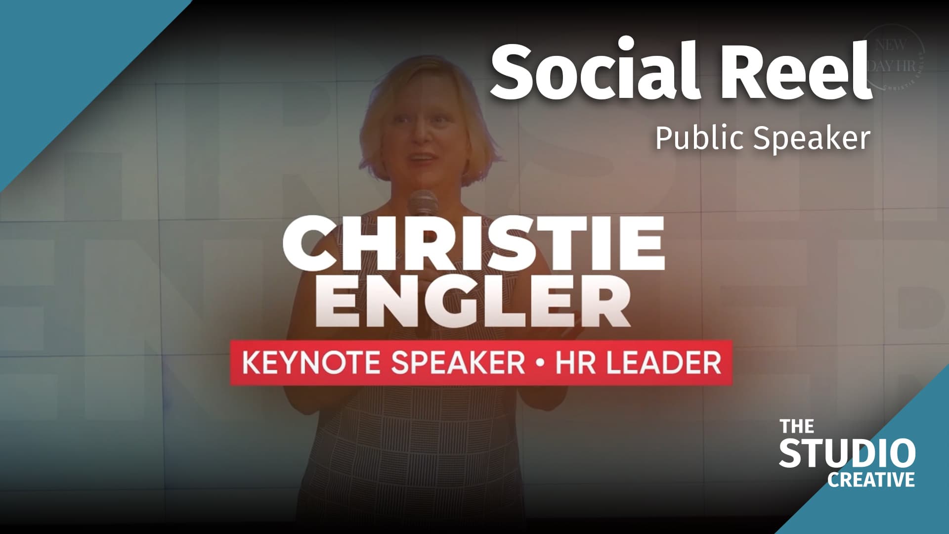Christie Engler Speaker Reel: video thumbnail, produced by The Studio Creative